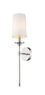 Z-Lite Emily 1-Light Wall Sconce In Polished Nickel
