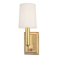 Hudson Valley Clinton 12 Inch Wall Sconce in Aged Brass