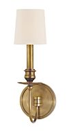 Hudson Valley Cohasset 14 Inch Wall Sconce in Aged Brass