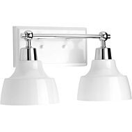 Bramlett 2-Light Bathroom Vanity Light in Polished Chrome