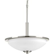 Replay 3-Light inverted pendant in Brushed Nickel