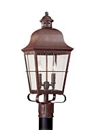 Sea Gull Chatham 2 Light 23 Inch Outdoor Post Light in Weathered Copper