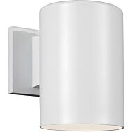 Sea Gull Cylinders 7 Inch Outdoor Wall Light in White