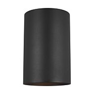 Outdoor Cylinders 1-Light LED Outdoor Wall Lantern in Black