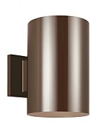 Sea Gull Cylinders 9 Inch Outdoor Wall Light in Bronze