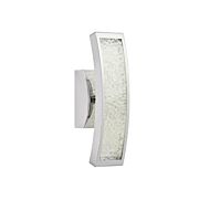 Elan Crushed Ice 13 Inch 3800K LED Crystal Wall Sconce in Chrome