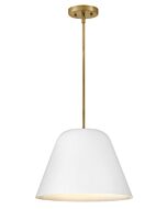 Madi 1-Light LED Pendant in Lacquered Brass