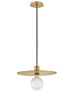 Lulu 1-Light LED Convertible Pendant in Lacquered Brass