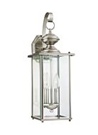 Sea Gull Jamestowne 2 Light 20 Inch Outdoor Wall Light in Antique Brushed Nickel