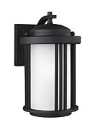 Sea Gull Crowell 10 Inch Outdoor Wall Light in Black