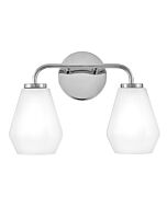 Gio 2-Light LED Bathroom Vanity Light in Chrome