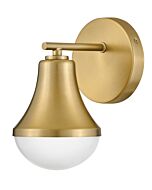 Haddie 1-Light LED Bathroom Vanity Light in Lacquered Brass