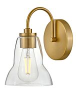 Vera 1-Light LED Bathroom Vanity Light in Lacquered Brass