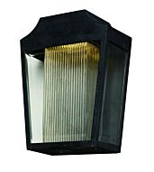 Maxim Villa 14.25 Inch LED Outdoor Clear Ribbed Wall Mount in Anthracite