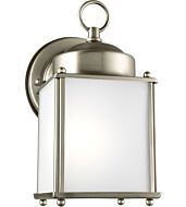 Sea Gull New Castle 8 Inch Outdoor Wall Light in Antique Brushed Nickel