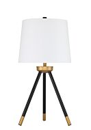 Craftmade 1-Light Table Lamp in Painted Black with Painted Gold