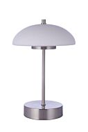 Craftmade Rechargable LED Portable 1-Light Table Lamp in Brushed Polished Nickel