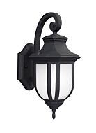 Sea Gull Childress 15 Inch Outdoor Wall Light in Black