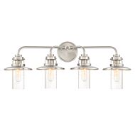 Dover 4-Light Bathroom Vanity Light in Satin Platinum