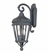 The Great Outdoors Harrison 2 Light 21 Inch Outdoor Wall Light in Black