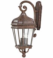 The Great Outdoors Harrison 4 Light 32 Inch Outdoor Wall Light in Vintage Rust