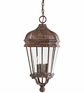 The Great Outdoors Harrison 4 Light 29 Inch Outdoor Hanging Light in Vintage Rust