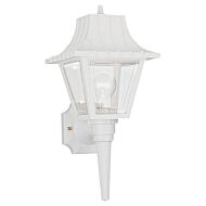Polycarbonate Outdoor 1-Light Outdoor Wall Lantern in White
