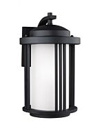 Sea Gull Crowell 15 Inch Outdoor Wall Light in Black