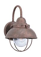 Sea Gull Sebring 11 Inch Outdoor Wall Light in Weathered Copper