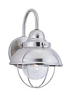 Sea Gull Sebring 11 Inch Outdoor Wall Light in Brushed Stainless