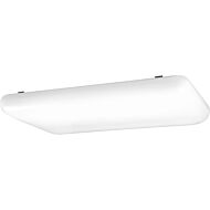 LED Linear Cloud 1-Light LED Flush Mount in White