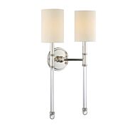 Savoy House Fremont 2 Light Wall Sconce in Polished Nickel