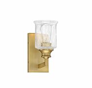 Savoy House Hampton 1 Light Bathroom Vanity Light in Warm Brass