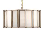 Daze 3-Light Pendant in Antique Brass with White