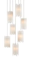Escenia 7-Light Pendant in Natural with Painted Silver