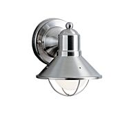 Kichler Seaside 1 Light 7.5 Inch Small Outdoor Wall in Brushed Nickel