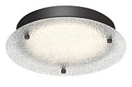Deco Edge 1-Light LED Flushmount in Satin Bronze