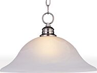 Maxim Lighting Essentials Frosted Glass Pendant in Satin Nickel