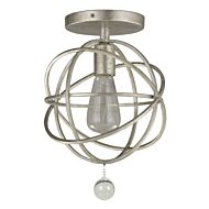 Crystorama Solaris 9 Inch Ceiling Light in Olde Silver