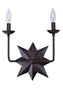 Crystorama Astro 2 Light 16 Inch Wall Sconce in English Bronze