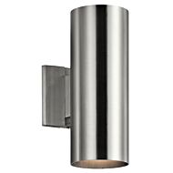 Kichler Signature 2 Light Small Outdoor Wall in Brushed Aluminum