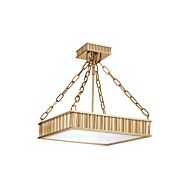 Hudson Valley Middlebury 3 Light 16 Inch Ceiling Light in Aged Brass