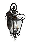 The Great Outdoors Brixton Ivy 3 Light Outdoor Hanging Light in Terraza Village Aged Patina