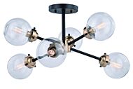 Orbit 6-Light Semi-Flush Mount in Muted Brass and Oil Rubbed Bronze