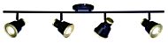 Fairhaven 4-Light LED Directional Ceiling Light in Textured Black and Natural Brass