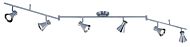 Alto 6-Light LED Swing Directional Ceiling Light in Brushed Nickel and Chrome