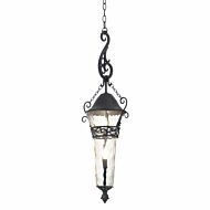 Anastasia Outdoor 2-Light Outdoor Hanging Lantern in Textured Matte Black