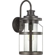Haslett 1-Light Wall Lantern in Antique Pewter