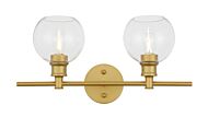 Collier 2-Light Wall Sconce in Brass