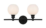 Collier 2-Light Wall Sconce in Black